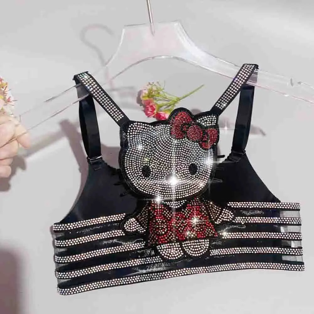 Sanrio Hello Kitty Women's Bright Diamond Back Bra Style Top