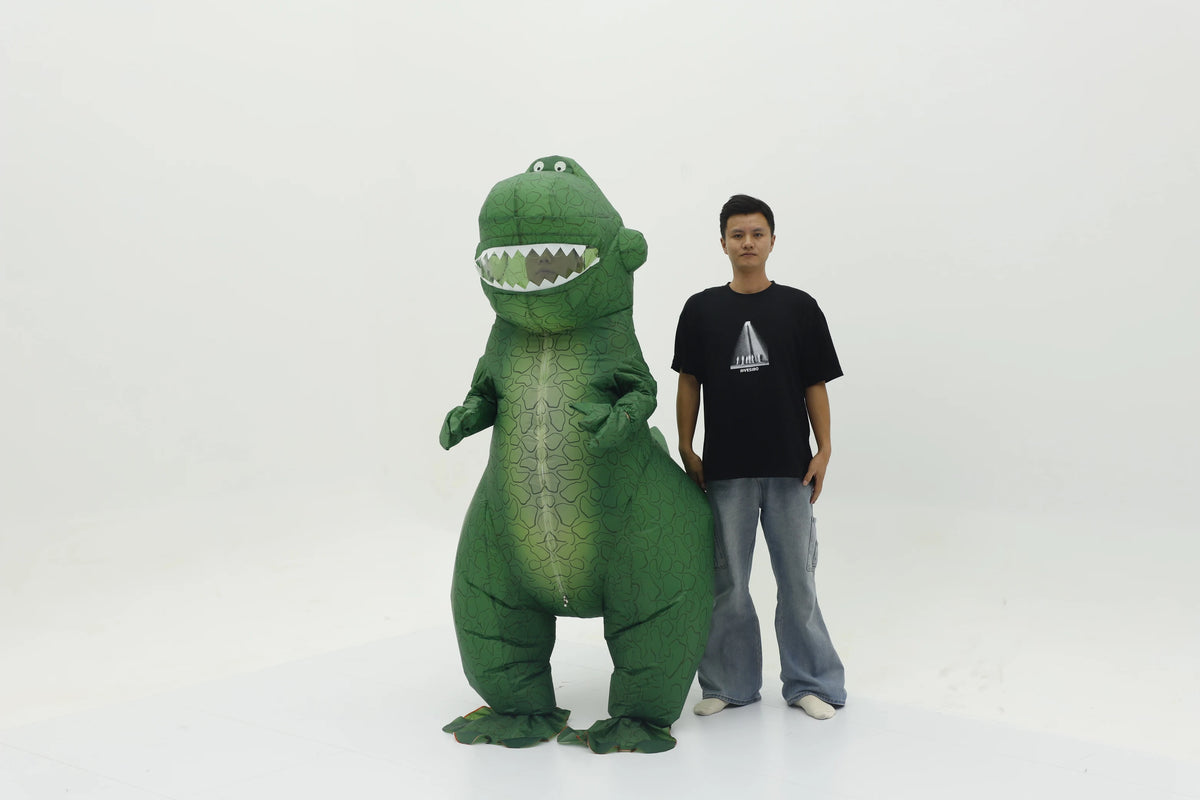 Green Inflatable T-Rex Costume for Adults