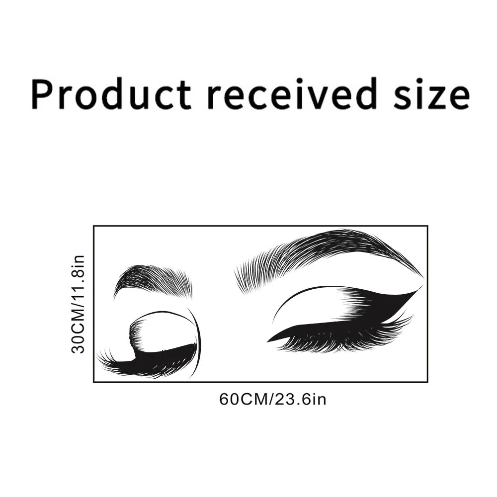 Pvc Brow Lash Wall Sticker Decal