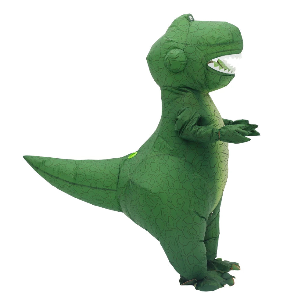 Green Inflatable T-Rex Costume for Adults