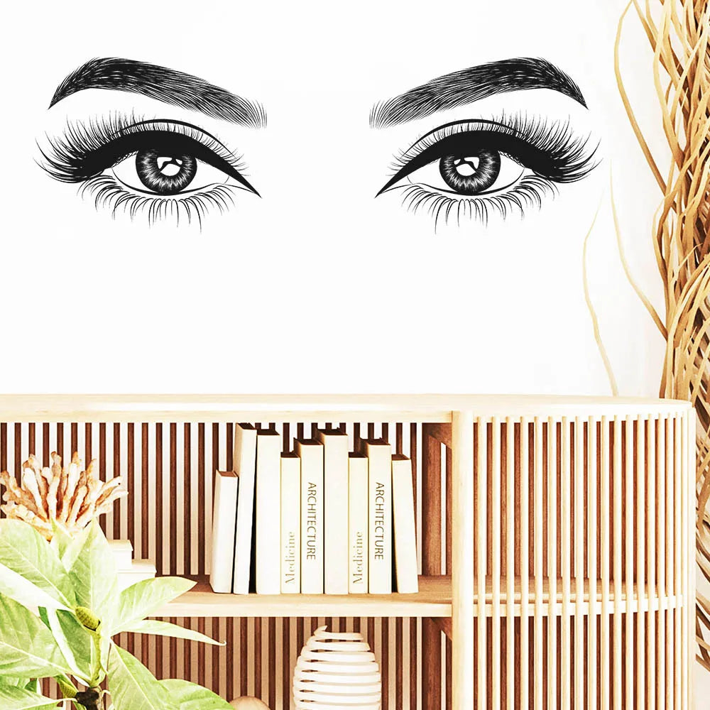 Pvc Brow Lash Wall Sticker Decal