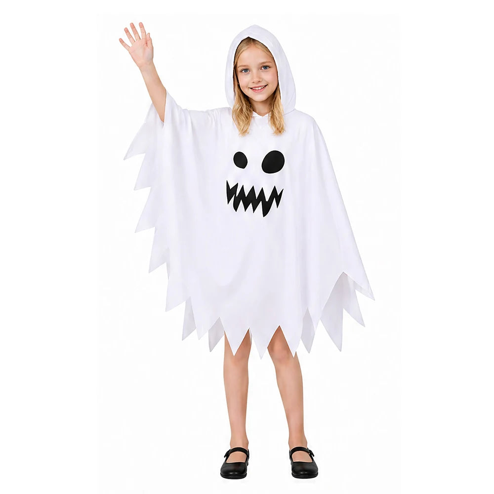 Halloween White Ghost Costume- Glowing Hooded Shawls