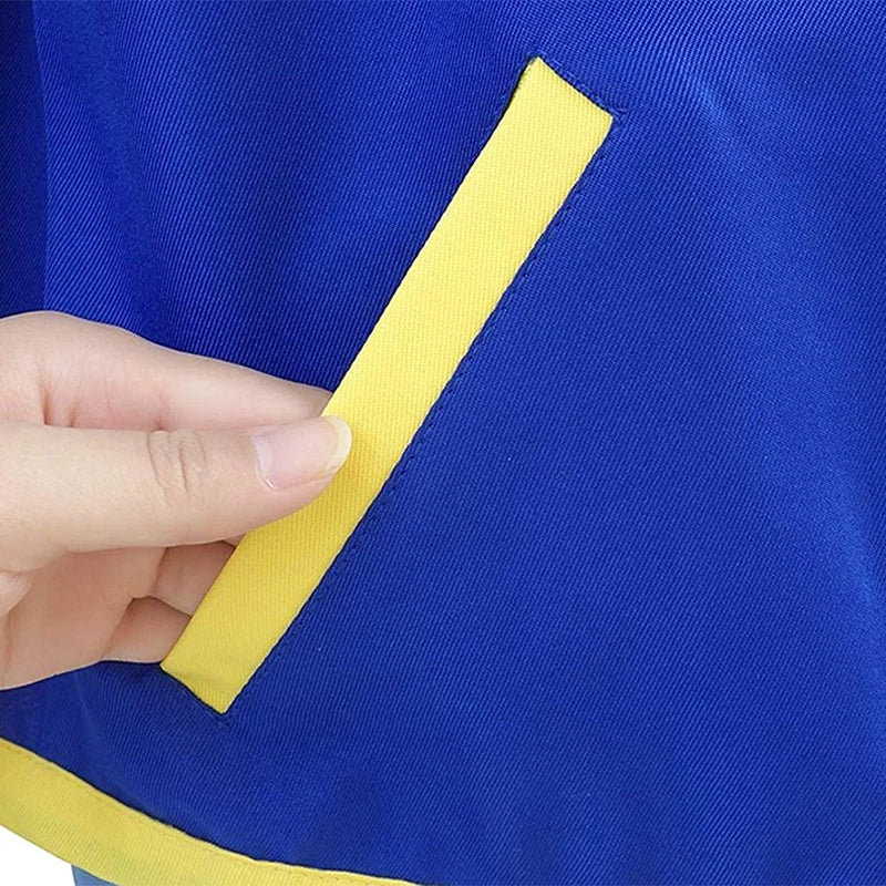 Adult Unisex Ash Ketchum Costume for Halloween-Blue Jacket, Cap, and Gloves Sets