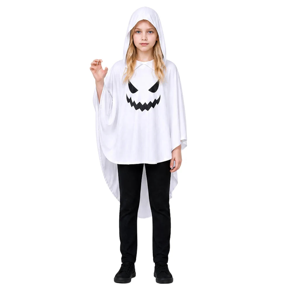 Halloween White Ghost Costume- Glowing Hooded Shawls
