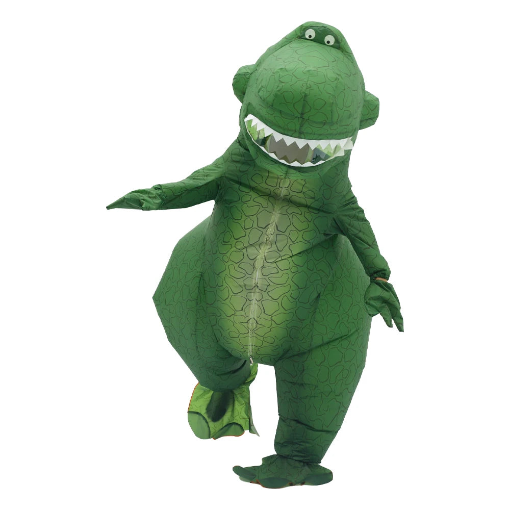 Green Inflatable T-Rex Costume for Adults