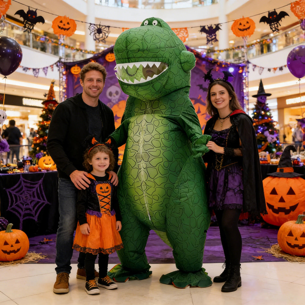 Green Inflatable T-Rex Costume for Adults