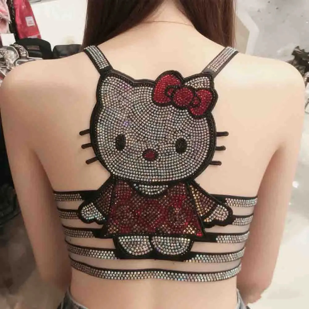Sanrio Hello Kitty Women's Bright Diamond Back Bra Style Top