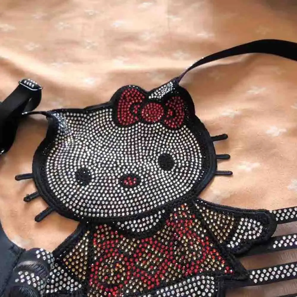 Sanrio Hello Kitty Women's Bright Diamond Back Bra Style Top