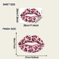 Pink Leopard Print Lips Wall Decal – Removable Kiss Sticker, Peel & Stick Vinyl Wall Art