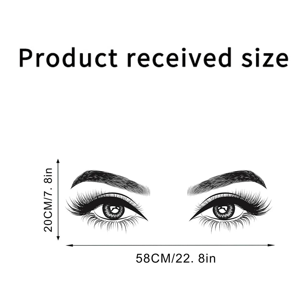 Pvc Brow Lash Wall Sticker Decal