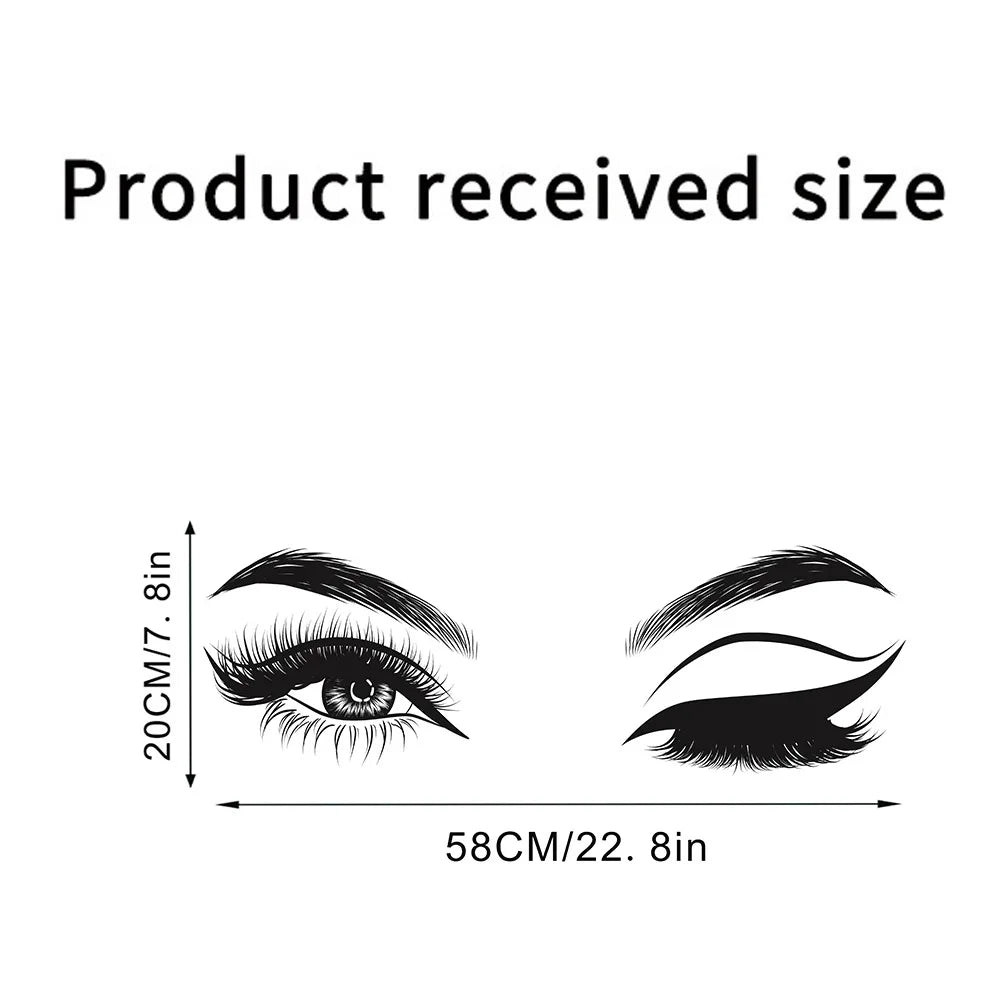 Pvc Brow Lash Wall Sticker Decal