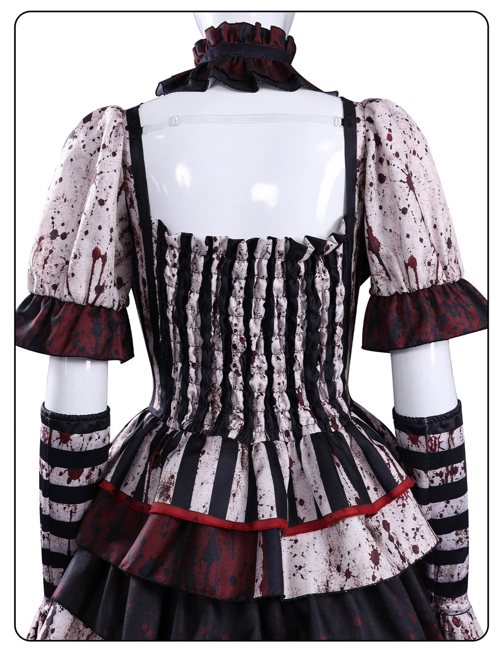Woman Terrifier Jester Dress Costume w/ Mask
