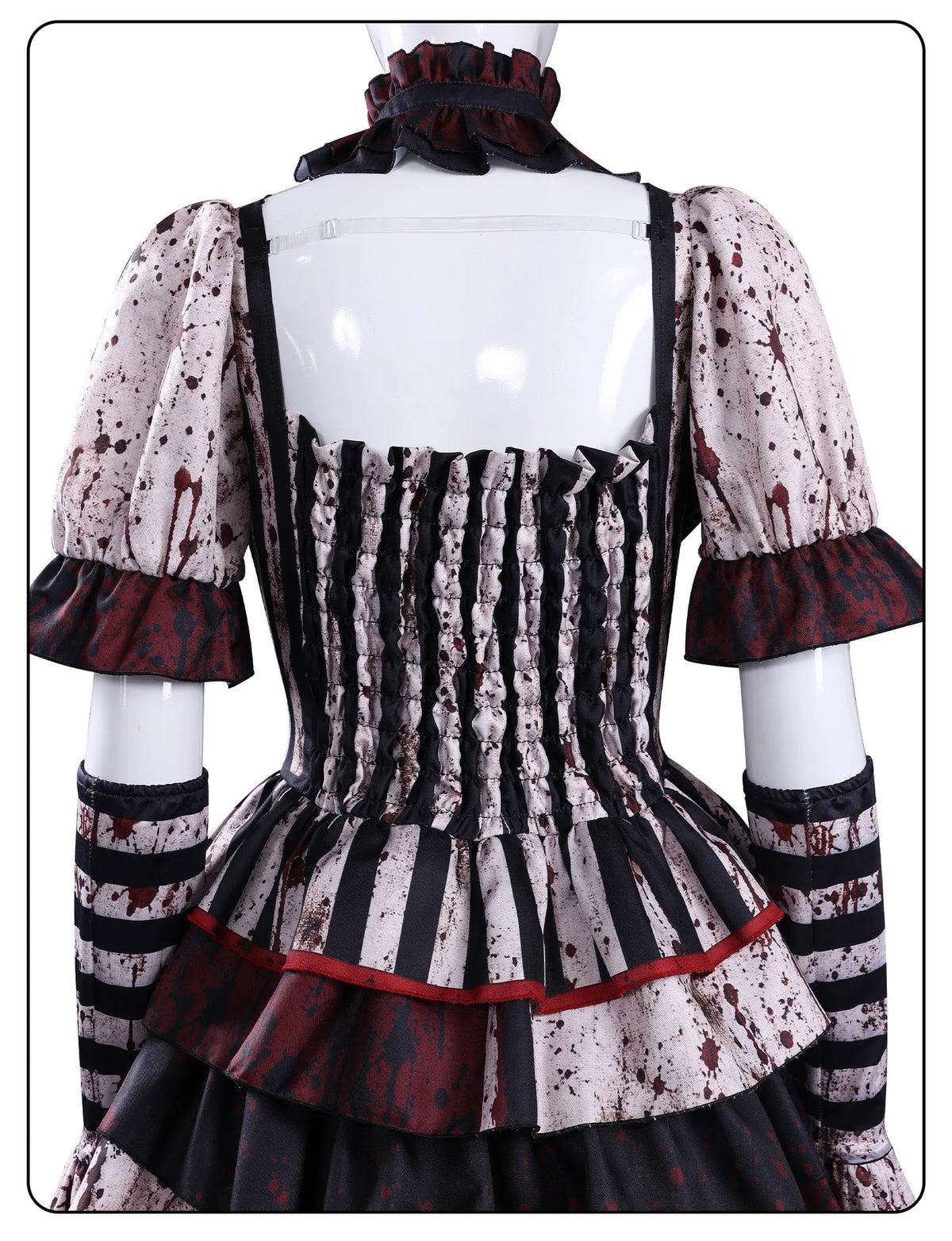 Woman Terrifier Jester Dress Costume w/ Mask