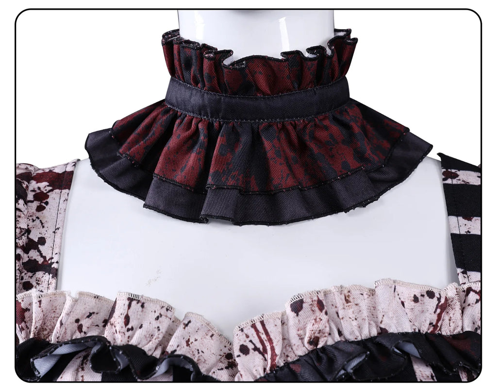 Woman Terrifier Jester Dress Costume w/ Mask
