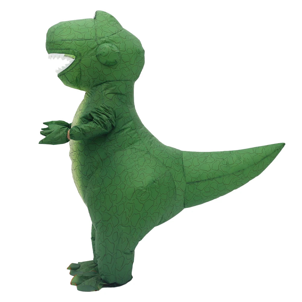 Green Inflatable T-Rex Costume for Adults