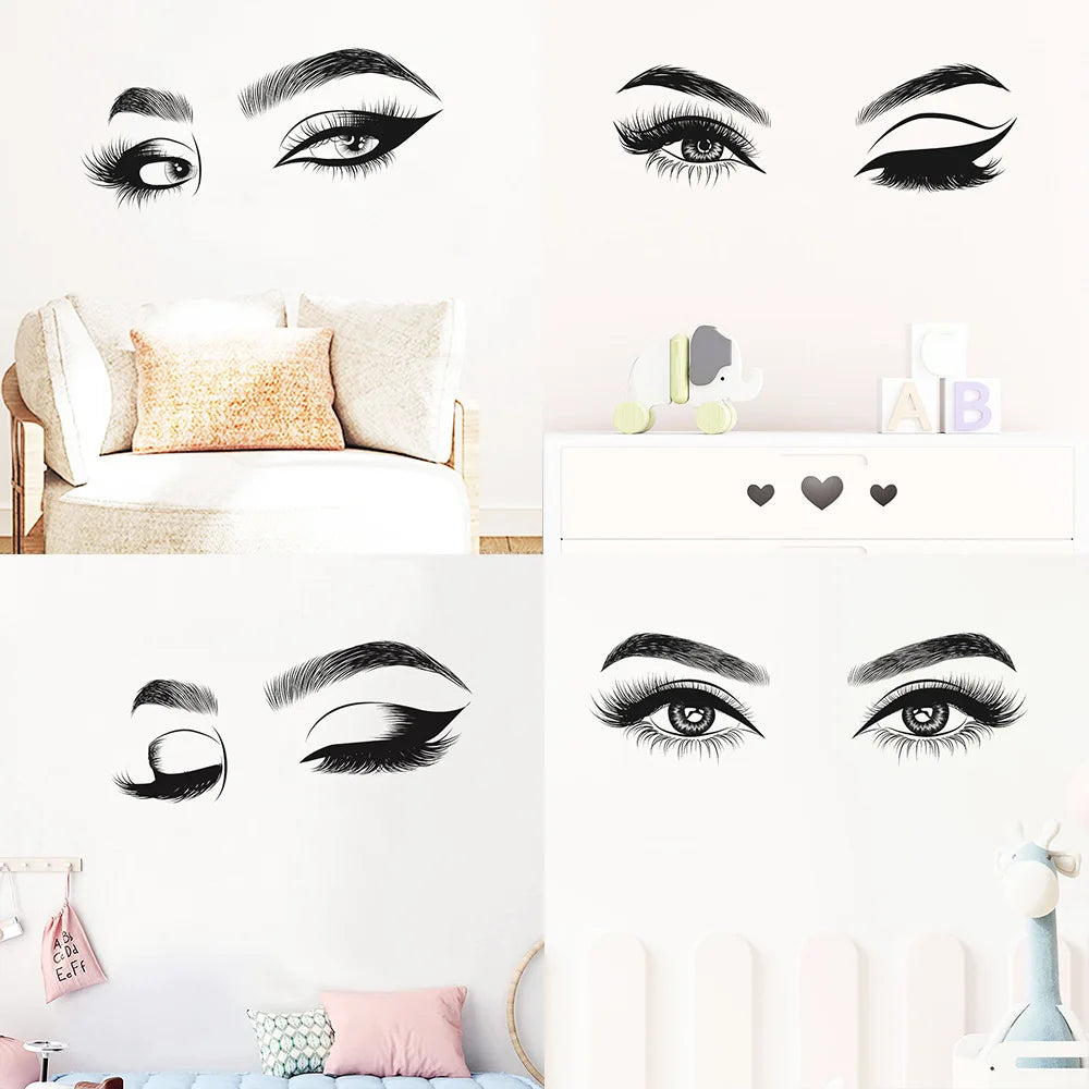Pvc Brow Lash Wall Sticker Decal