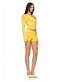 Letter Print Leopard Two Piece Set Women Long Sleeve Zip Hoodie Crop Top And Shorts Matching Set Sexy Streetwear Club Outfits