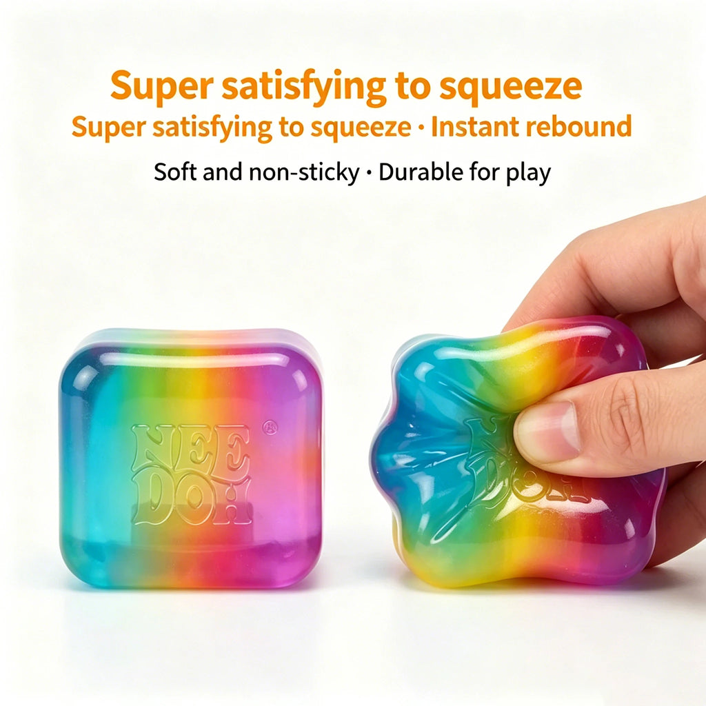 Schylling NeeDoh Rainbow Cube Squishy