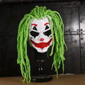 Joker Cyberpunk Clown Mask with Green Hair for Adults