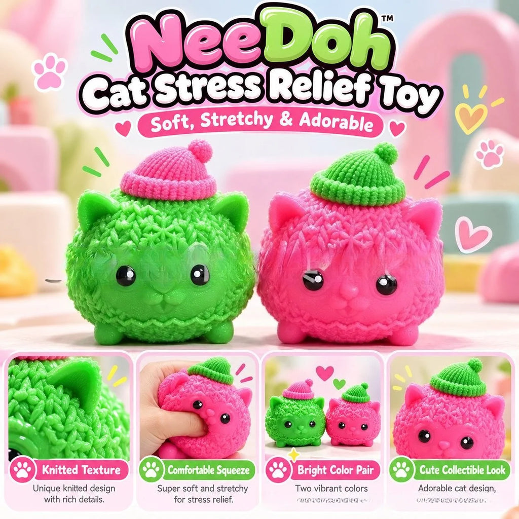 NeeDoh Knittens Slow Rising Squishy Stress Relief Squishy