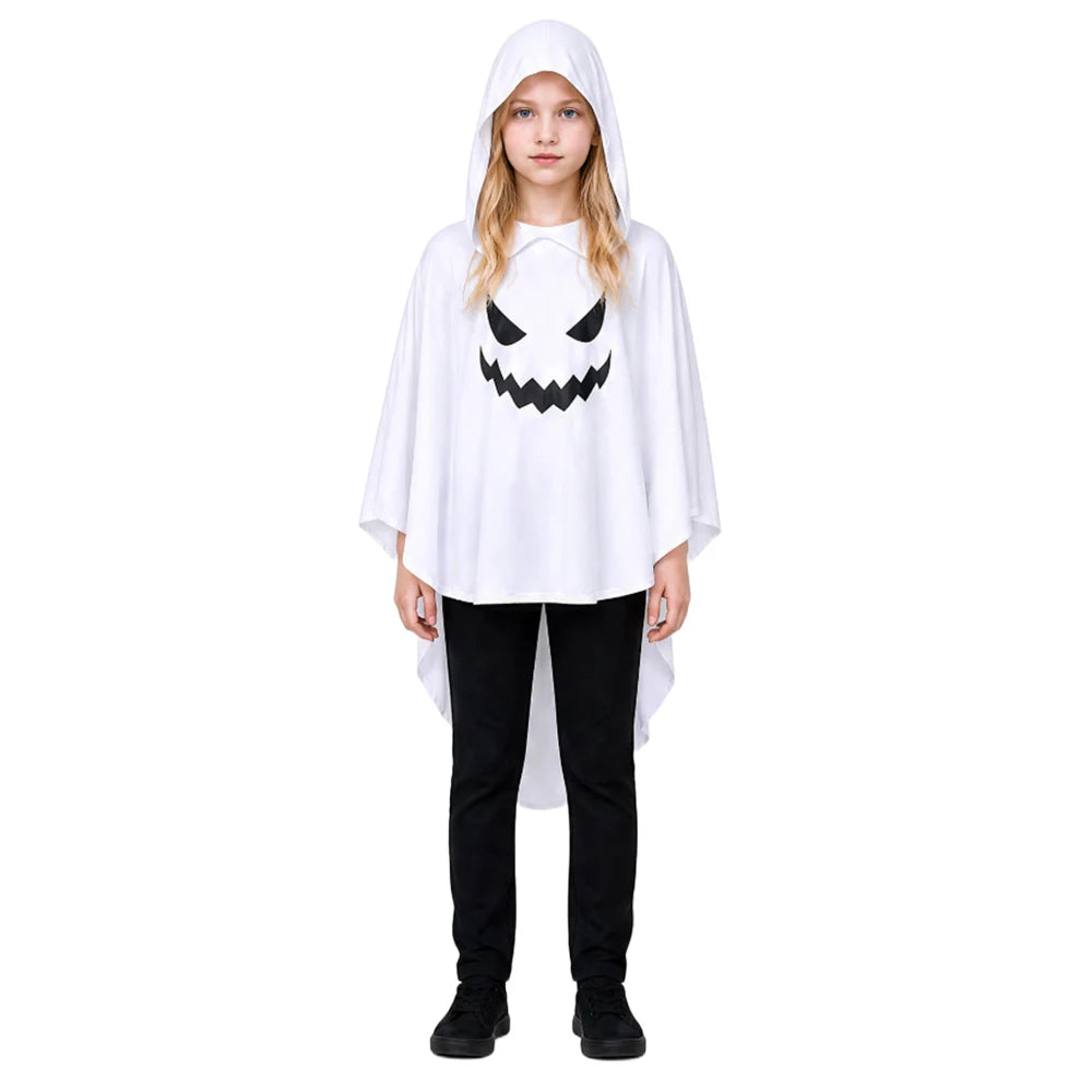 Halloween White Ghost Costume- Glowing Hooded Shawls