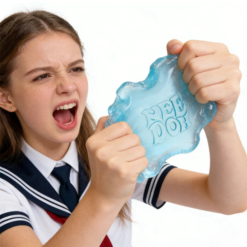 Needoh Nice Cube Sensory Squeezing Toy Cube for Stress relief and Fingertip Release Toy Dr. Pepper style and more.