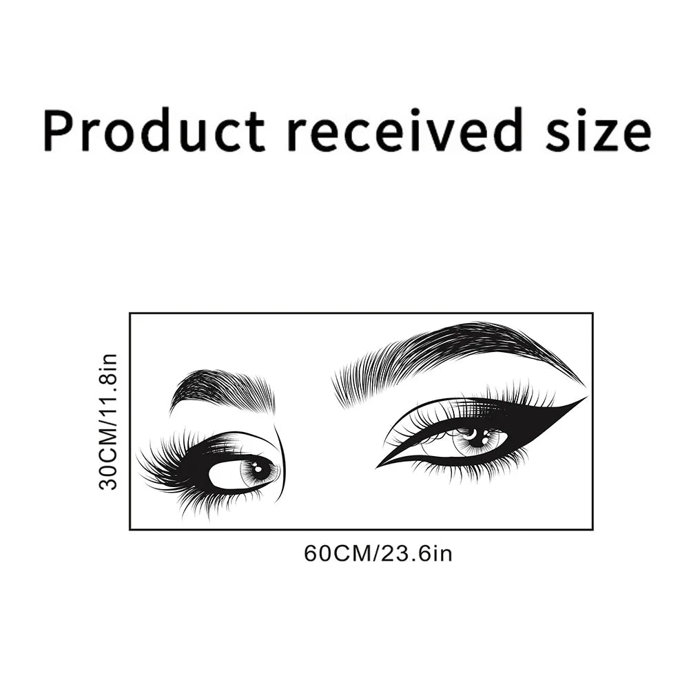 Pvc Brow Lash Wall Sticker Decal