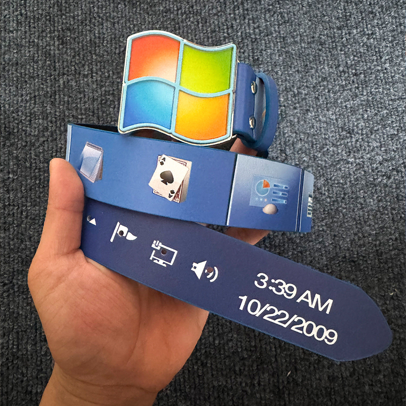Retro Windows 7 Operating System Belt | Nostalgic Tech Graphic OS Accessory