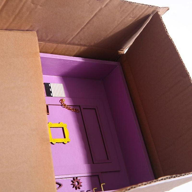 Friends Iconic Purple Door Key Holder – Retro Sitcom-Inspired Wall Organizer with Sunglasses Shelf & Hooks