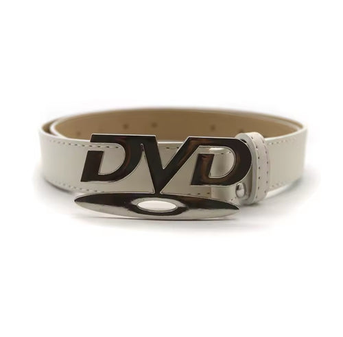 White belt with 'DVD' logo on a white background