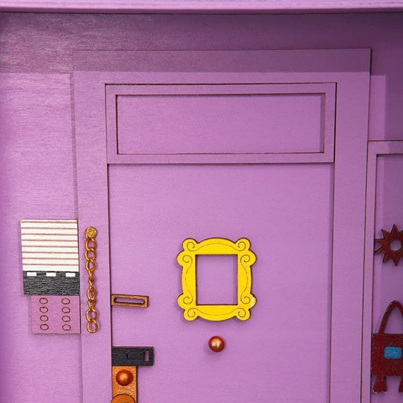 Friends Iconic Purple Door Key Holder – Retro Sitcom-Inspired Wall Organizer with Sunglasses Shelf & Hooks